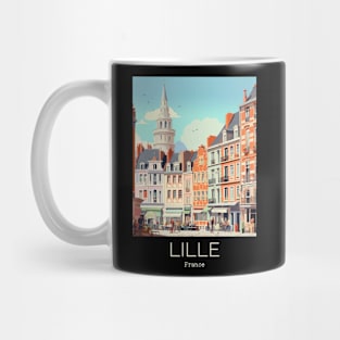 A Vintage Travel Illustration of Lille - France Mug